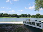 Brewer Park sign and pond photo