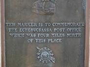 Sunrise Park arrowhead shaped monument plaque photo