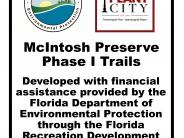McIntosh Preserve grant funding sign graphic