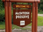Welcome to McIntosh Preserve sign