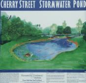 Cherry Street Park Storm Water Pond educational sign graphic