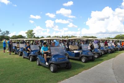 Golf Tournament Cart Line-up photo